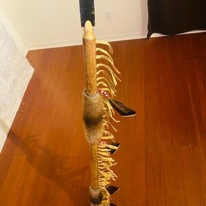 Hand made muskrat spear 61” made by enrolled member of the EBCI Cherokee